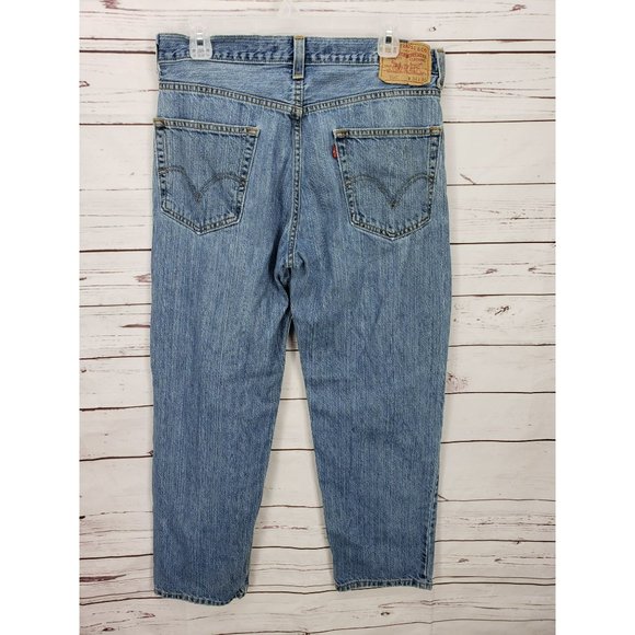 Levi Strauss & Co Men's 550 Relaxed Fit Cotton Blue Denim Jeans Size 34X30 - Picture 6 of 10
